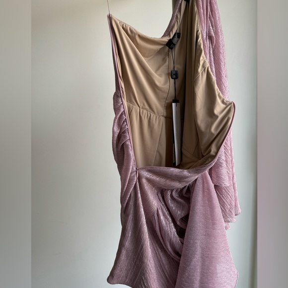 NWT Patbo One Shoulder Mini Dress in pink - Picture 12 of 14